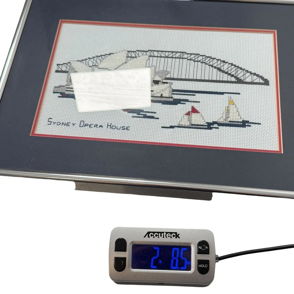 Sydney Opera House Harbour Bridge Framed Cross Stitch Australia Wall Art 15x11